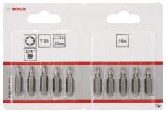 Bosch ExtraHard Vidalama Ucu T20*25 mm 10'lu
