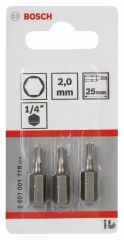Bosch ExtraHard Vidalama Ucu HEX2*25 mm 3'lü