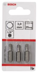 Bosch ExtraHard Vidalama Ucu HEX3*25 mm 3'lü