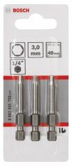 Bosch ExtraHard Vidalama Ucu HEX3*49 mm 3'lü