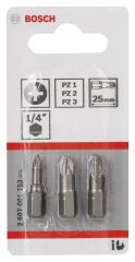 Bosch ExtraHard Vidalama Ucu PZ1/2/3*25mm 3'lü