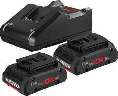 GAL 18V-40 + 2*PROCORE 4AMP. AKÜ BAŞLANGIÇ SETİ, BOSCH 1600A01BA3