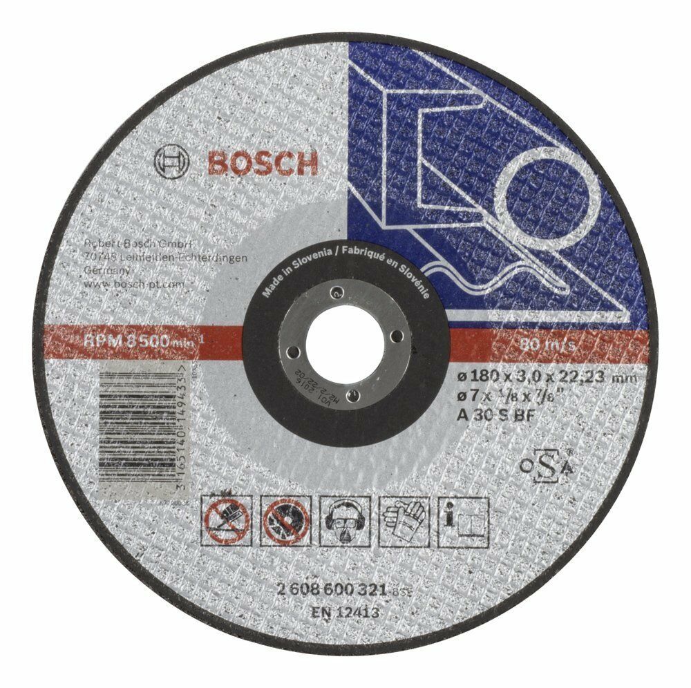 Bosch EXMetal Kesme Taşı 180*3,0 mm Bombeli