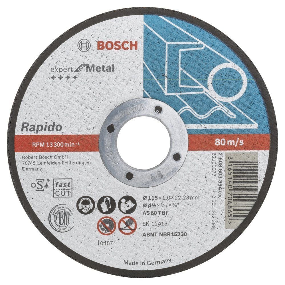 Bosch EXMetal Rap. Kesme Taşı 115*1,0 mm Düz