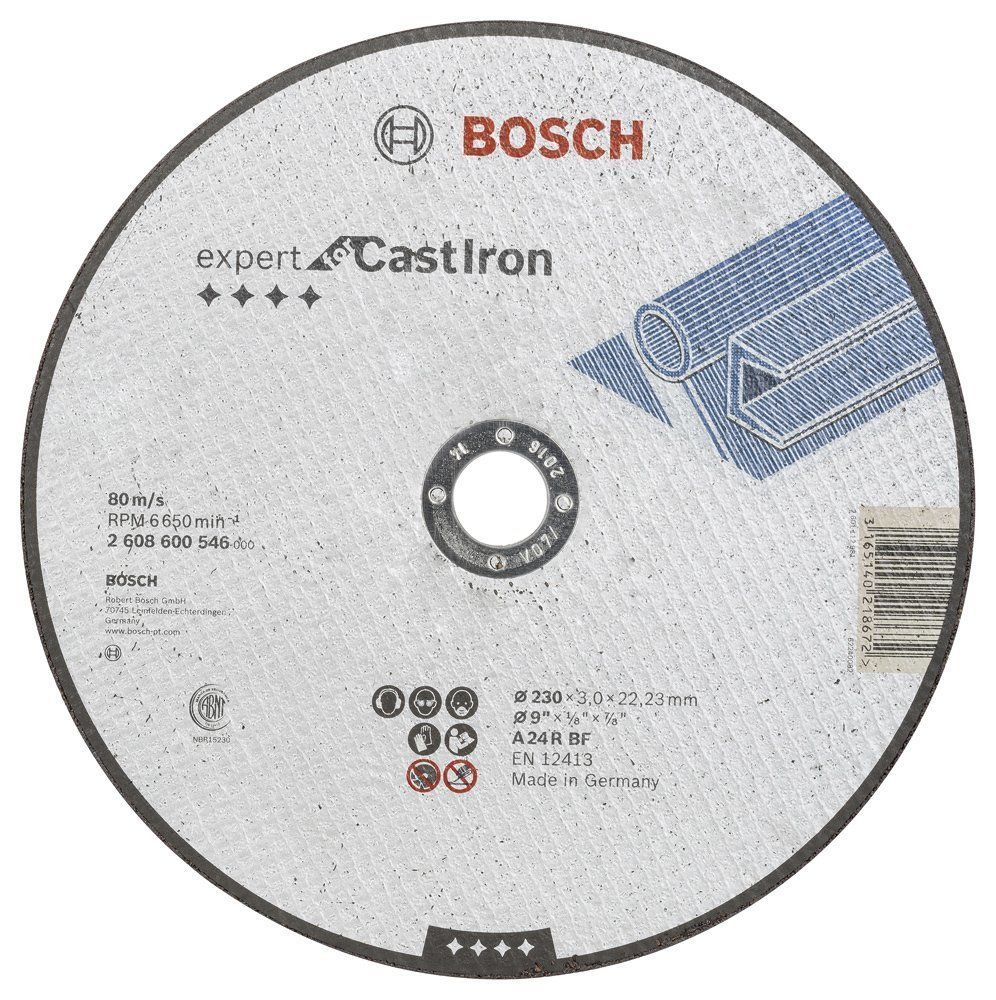 Bosch EXCast Iron Kesme Taşı 230*3,0 mm Düz