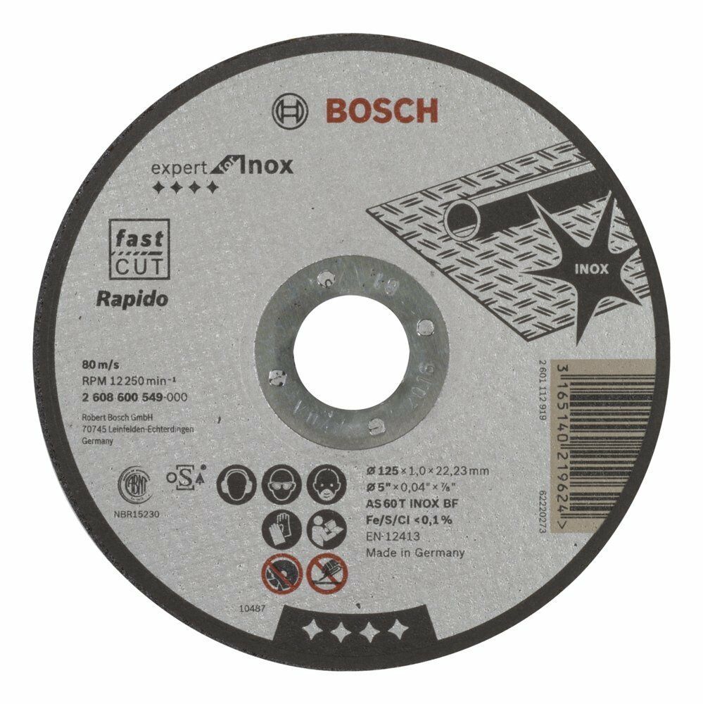 Bosch EXInox Kesme Taşı 125*1,0 mm Düz