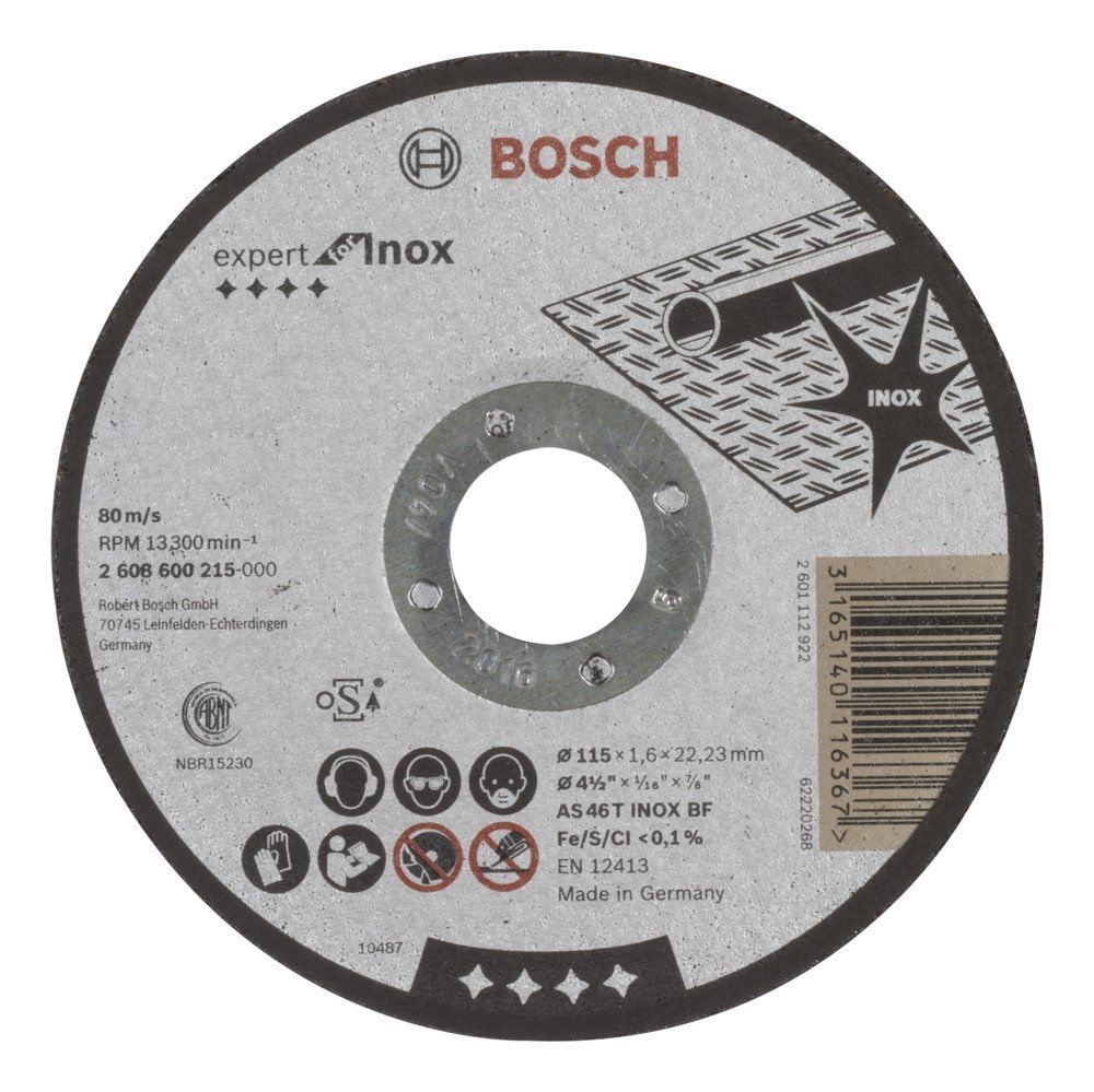 Bosch EXInox Kesme Taşı 115*1,6 mm Düz