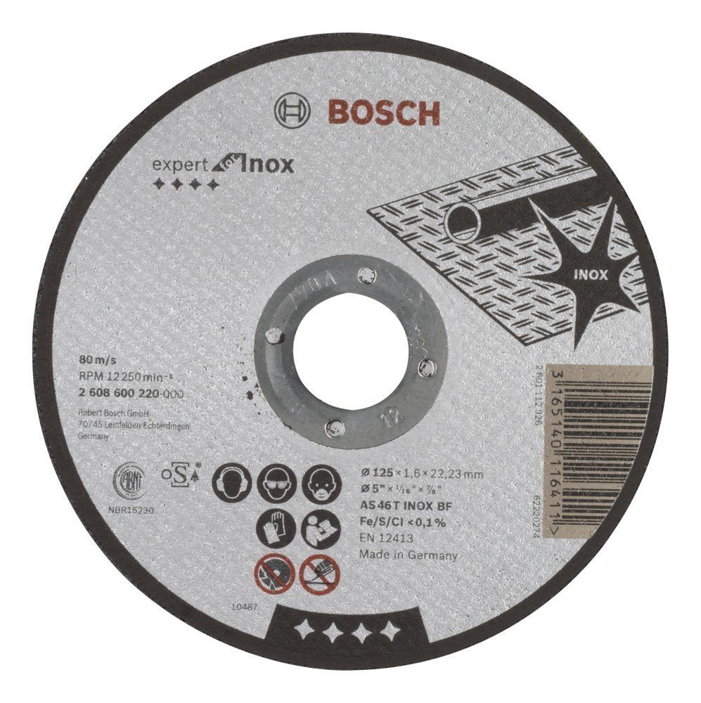 Bosch EXInox Kesme Taşı 125*1,6 mm Düz