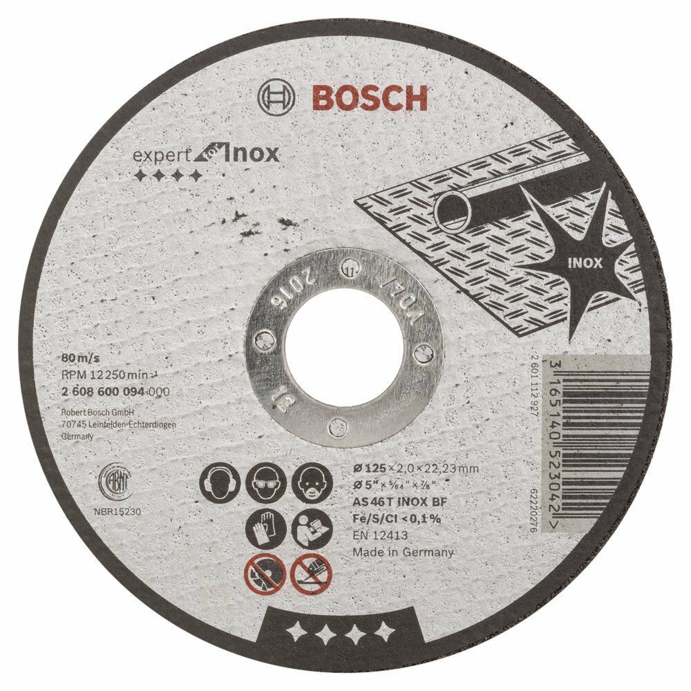 Bosch EXInox Kesme Taşı 125*2,0 mm Düz