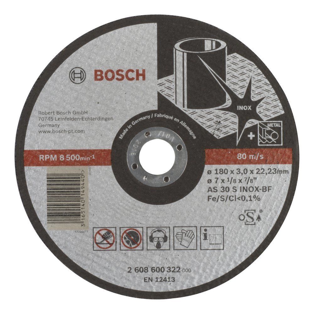 Bosch EXInox Kesme Taşı 180*3,0 mm Düz