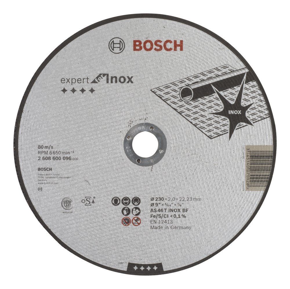Bosch EXInox Kesme Taşı 230*2,0 mm Düz
