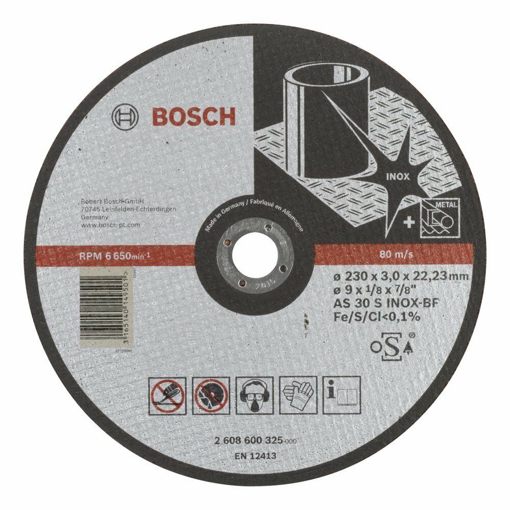 Bosch EXInox Kesme Taşı 230*3,0 mm Düz