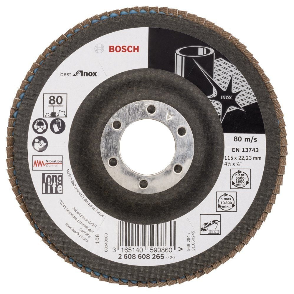 Bosch Best For Inox 115 mm 80 K Flap Disk