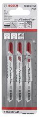 Bosch - Temiz Kesim Serisi Karbon Fiber İçin T 108 BHM Dekupaj Testeresi Bıçağı - 3'Lü Paket