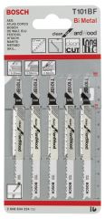 Bosch Dekupaj Bıçağı CleanfHardWo T101BF 5'li