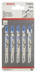 Bosch Dekupaj Bıçağı BasicforMetal T118G 5'li