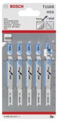 Bosch  T 118 B Dekupaj Testeresi Bıçağı - 5'Li Paket Metal İçin