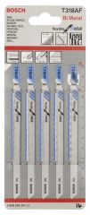 T 318 AF Bosch Kırılmaya Karşı Dayanıklı Metal İçin Dekupaj Testeresi Bıçağı 5'Li Paket