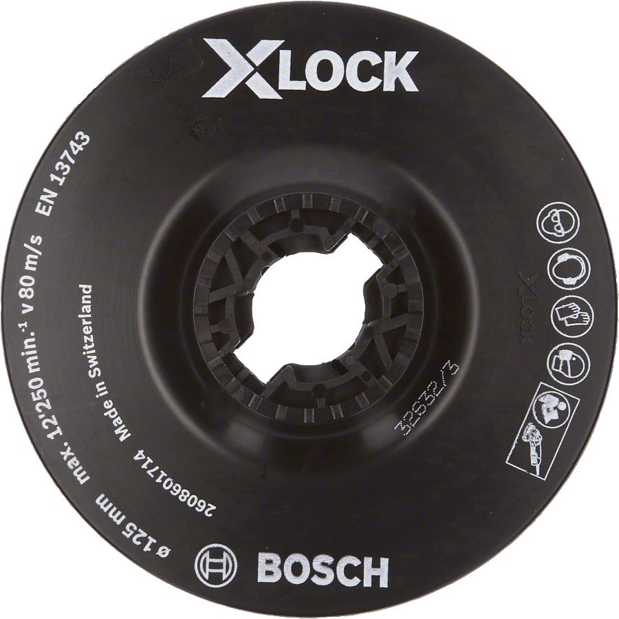 Bosch X-LOCK 125 mm Fiber Disk Soft Taban
