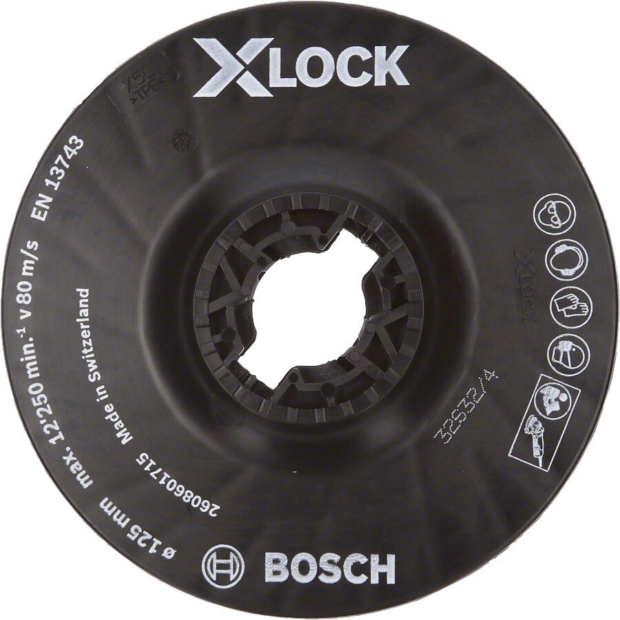 Bosch X-LOCK 125 mm Fiber Disk Medium Taban